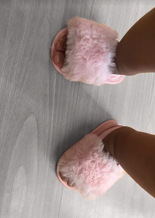 Furry Sandalen Pink