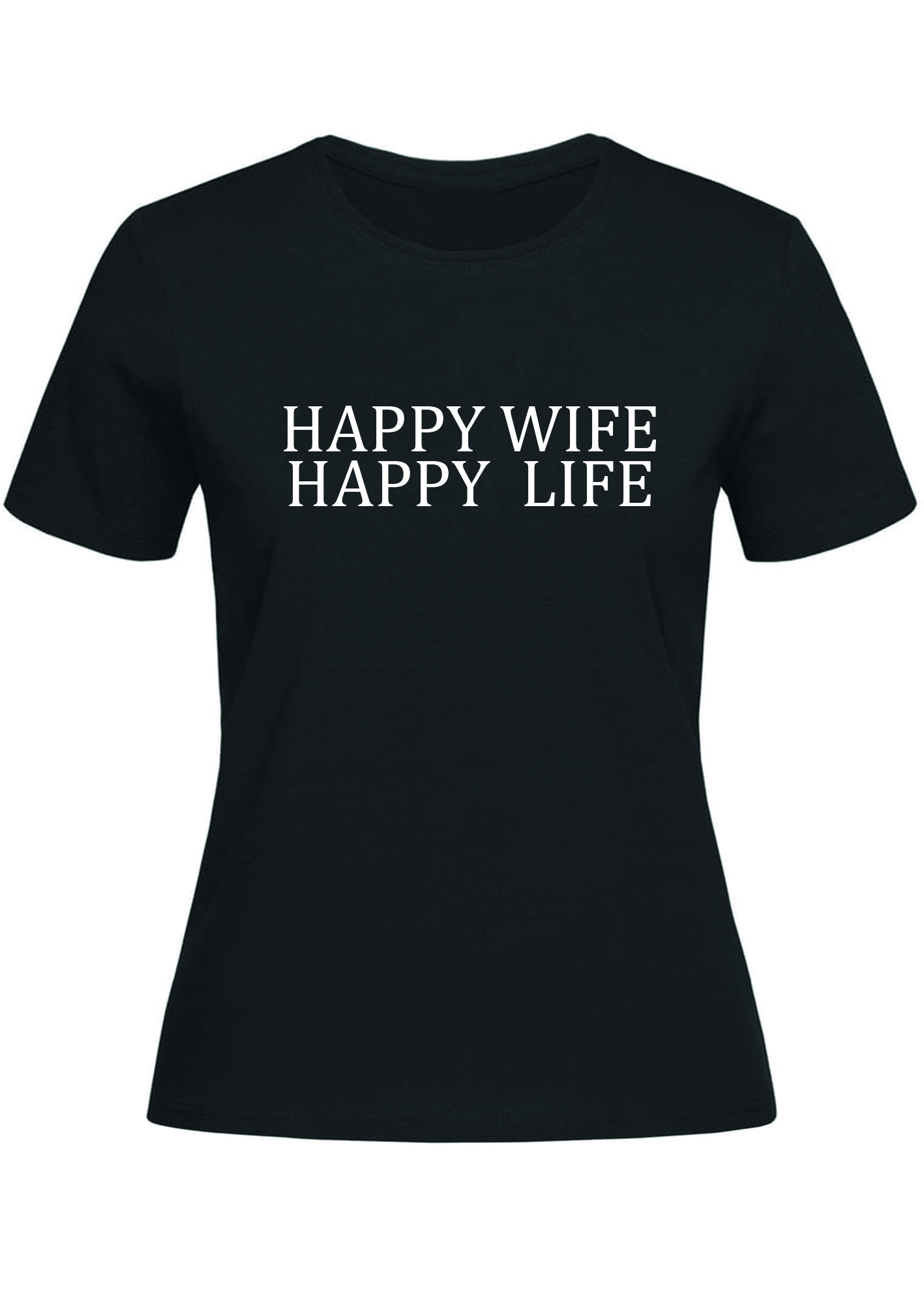 Happy Life T-shirt Black