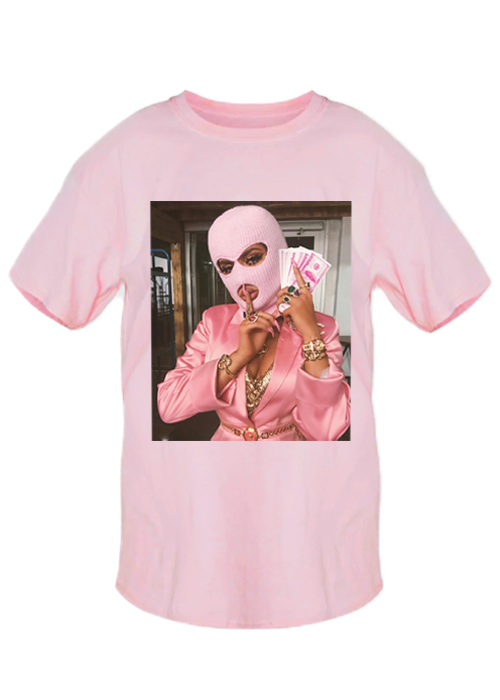 Money On My Mind T-shirt Pink