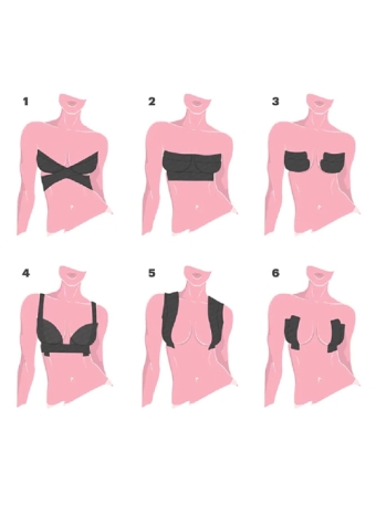 Winnie Breast Tape Black