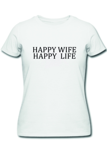 Happy Life T-shirt White