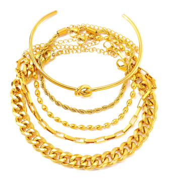Alley Bracelet Set Gold